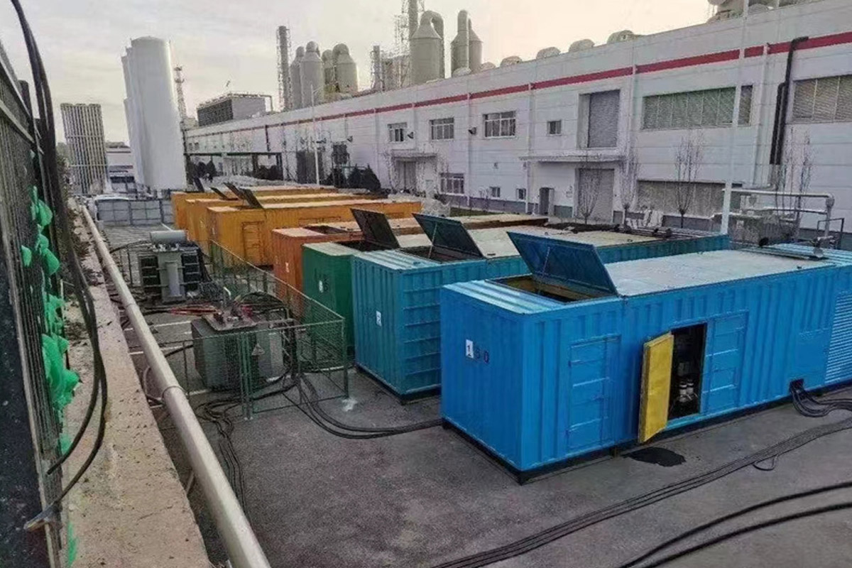 孟津发电机租赁施工现场